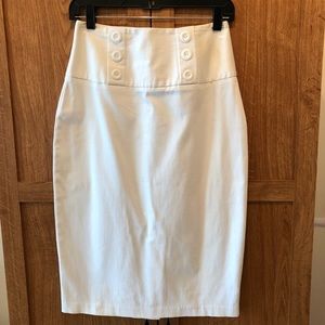 White pencil skirt